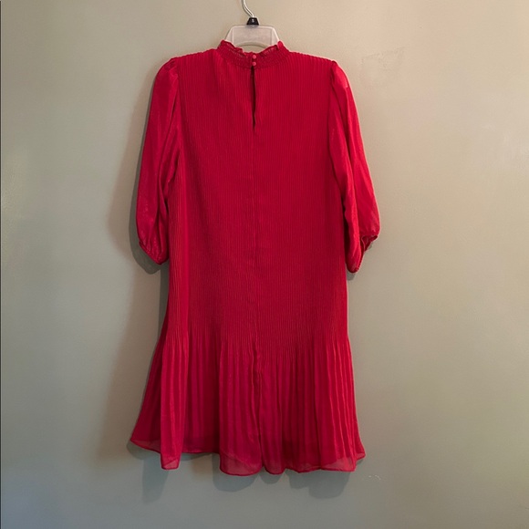 Nanette Lepore Vibrant Shimmer Red Dress Size 10 - Picture 3 of 8